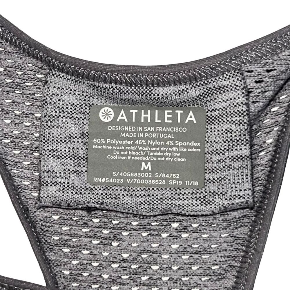 Athleta Tank Top Medium Racerback Heather Gray Athletic Workout Yoga Shirt - Picture 8 of 8